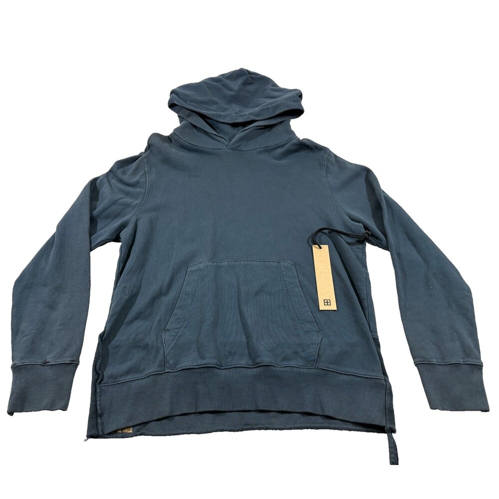Ksubi Seeing Lines Hoodie Sweatshirt Heavyweight Blue Pullover Knit Sz XL NWT